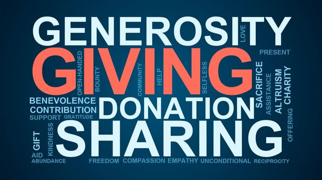Giving Word Cloud