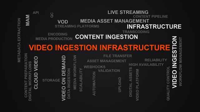 Video Ingestion Infrastructure Word Cloud
