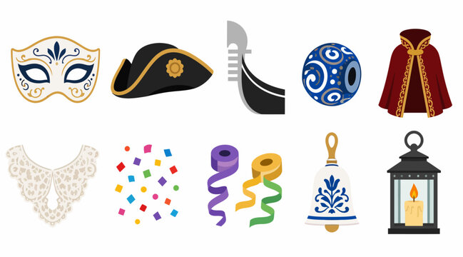 Colorful Carnival and Party Accessories Collection.