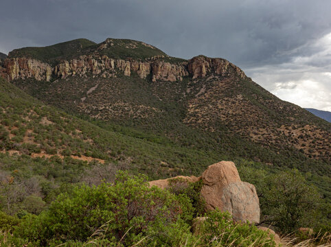 Monsoon storm gathering over the Huachuca Mountains in Arizona