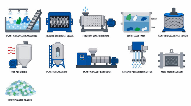 Industrial water treatment equipment and systems illustration.