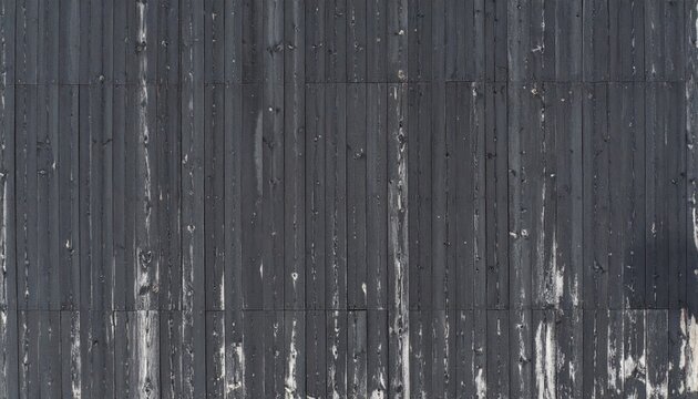 Dark Gray Corrugated Metal Wall Texture, Weathered Industrial Background