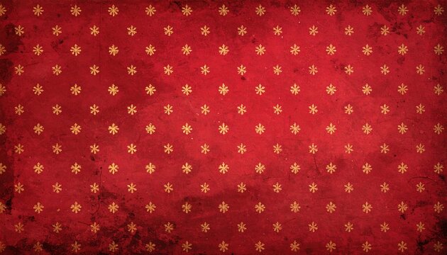 Red Textured Background with Golden Fleur-de-lis Pattern, Vintage Royal Damask Texture