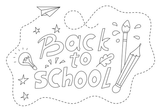 Back To School And Coloring Page