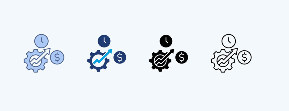 Efficiency Multiple Icon Illustration Vector