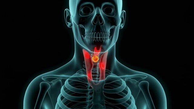 Carotid Body Chemosensor Highlighted in Neck Artery Layers for Medical Education