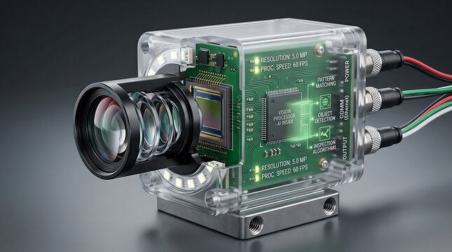 Premium 3D Vision Sensor Cutaway Scientific Visualization Image Processing Object Recognition