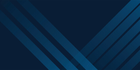 Obraz premium Abstract diagonal glowing lines on dark blue background. Modern banner template design. Overlap blue neon diagonal lines. Technology futuristic concept. Vector illustration