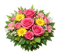 Fototapeta premium PNG Vibrant floral bouquet arrangement