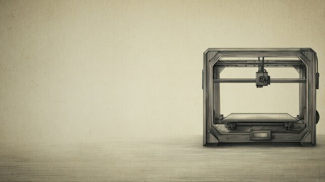 Modern industrial 3 d printer machine for additive manufacturing technology