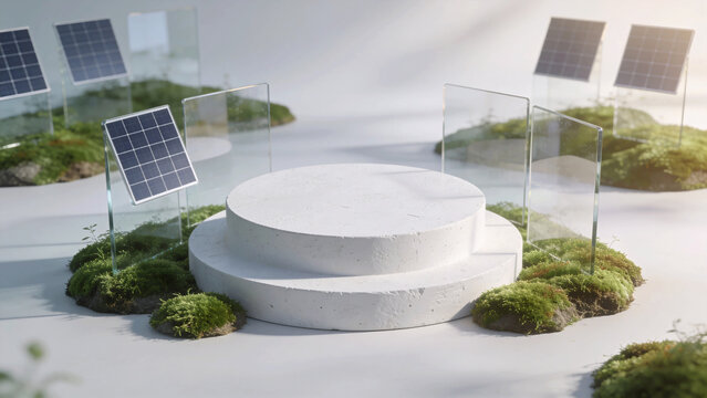 Outdoor White Podium Stage