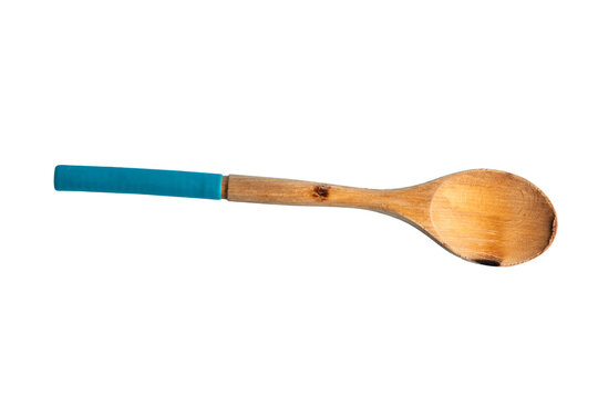 wooden spoon isolated on white background