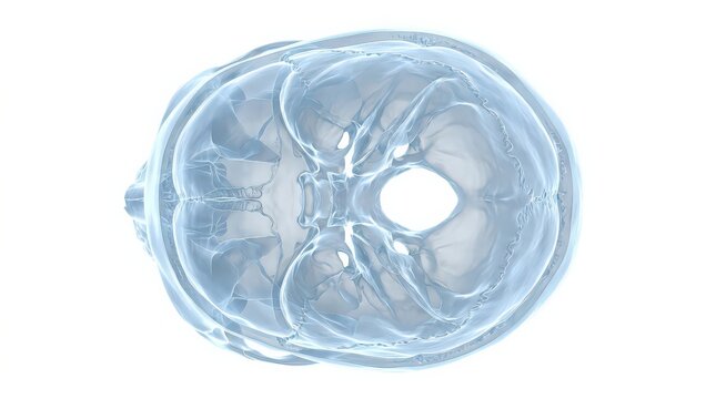 Detailed 3D Render of Human Cranial Cavity Interior, Medical Illustration