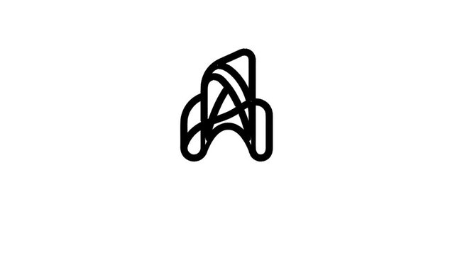 The stylized black logo design on white background