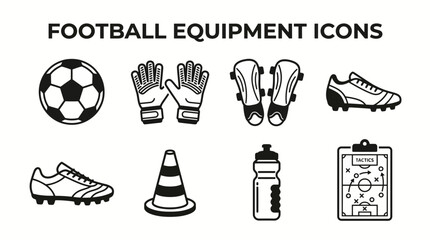 Fototapeta premium Essential Football Gear and Training Equipment** 