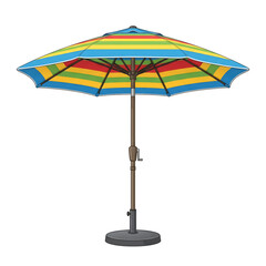 Obraz premium Outdoor Patio Umbrella Isolated on White Background – Sun Shade Vector Illustration