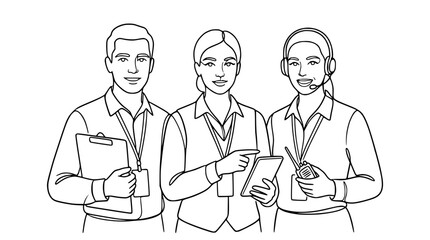 Fototapeta premium Diverse Team of Professionals with Technology and Documentation