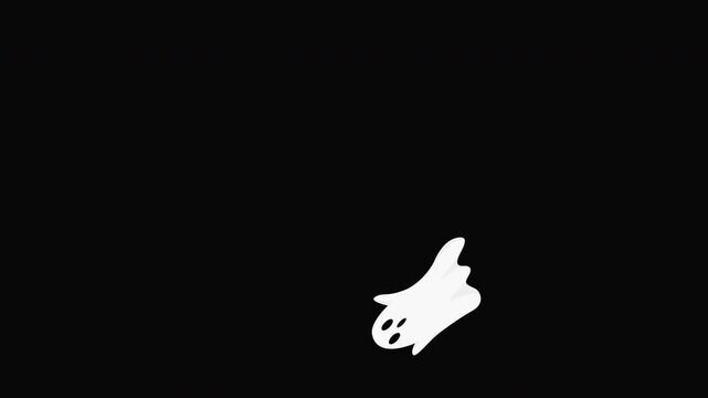 Cute ghost flying in circles endlessly.