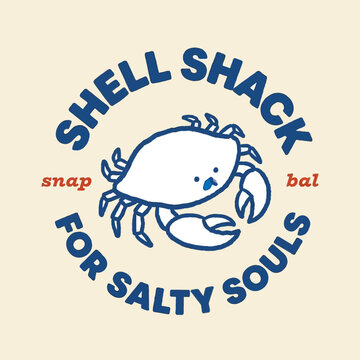 Crab Shell Shack Logo Design.
