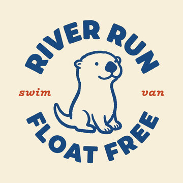 Otter Logo River Run Float Free.