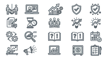 Business icons and symbols collection. © Ahmad