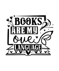 Fototapeta premium books are my love language svg