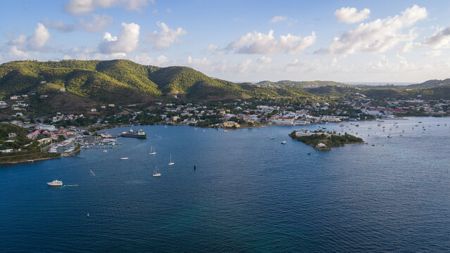 Gallows bay, Christiansted and Hotel on the kay in St Croix all in one view
