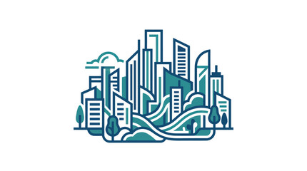 Obraz premium Cityscape with tall buildings and skyscrapers.