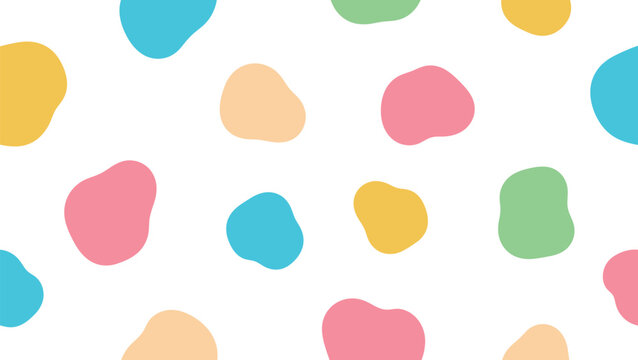 Colorful Abstract Organic Shapes Seamless Pattern Background. Abstack vektor EPS illustration.