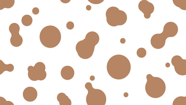 Seamless Brown and White Cow Print Pattern Background Texture Graphic Design. Abstack vektor EPS illustration.