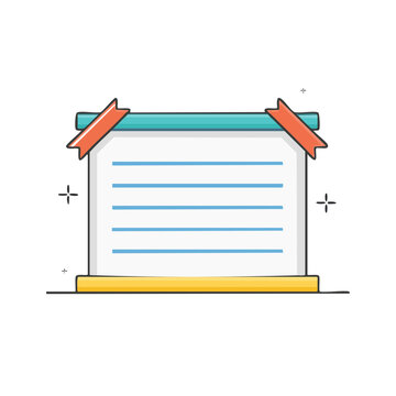 Whiteboard with teal frame and orange markers on stand