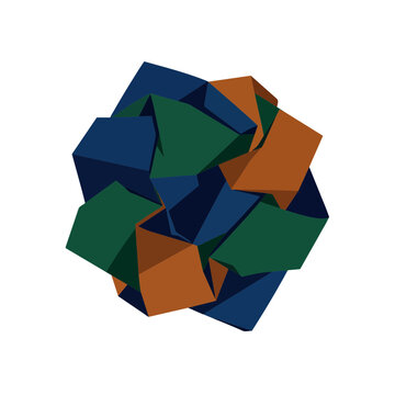 Abstract geometric polygon mosaic vector design