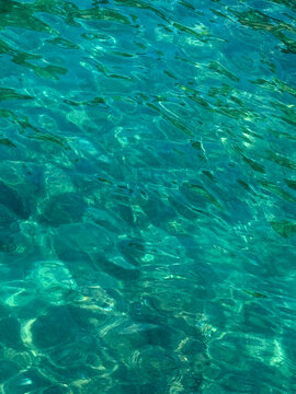 Amazing sea water turquoise watercolor background vertical.