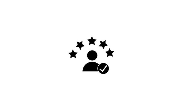 Five star rating and approval check mark above customer satisfaction, service excellence, trust, feedback.