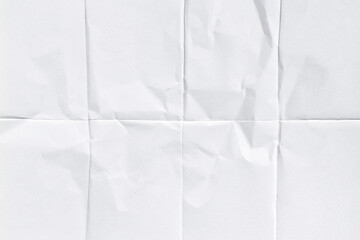Minimal crumpled white paper texture background with soft folds © Rawpixel.com