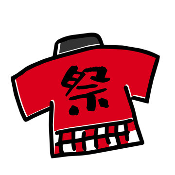 法被の手描きイラスト素材01