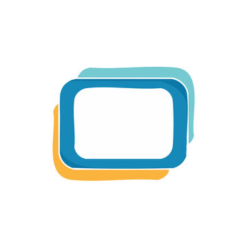 Abstract overlapping rectangles vector design