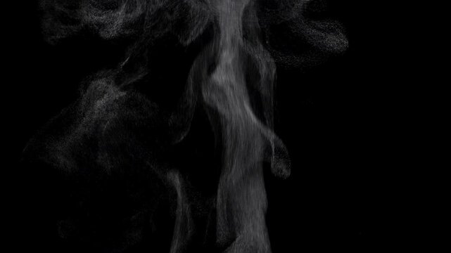 黒背景から蒸気が上がるスローモーション動画 4K 120fpsを30fpsに編集
