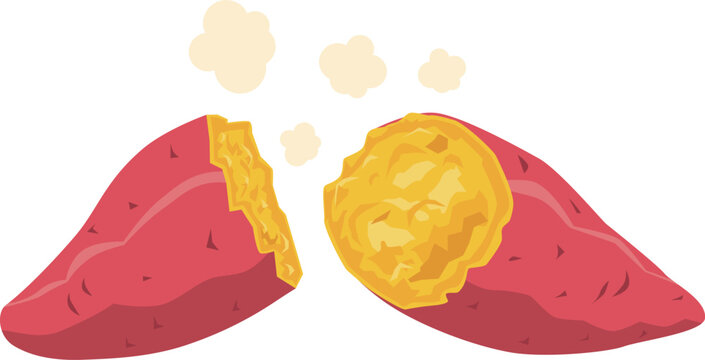 さつまいも　焼き芋のイラスト