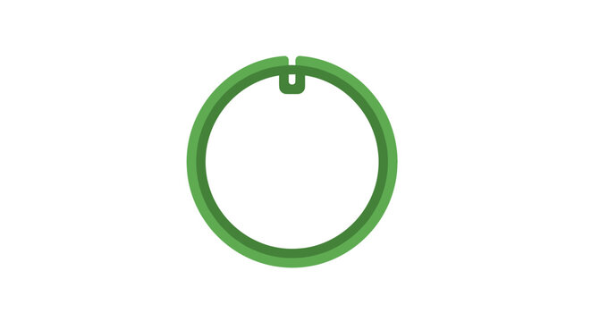 Bright green rubber sealing ring with small notch detail.