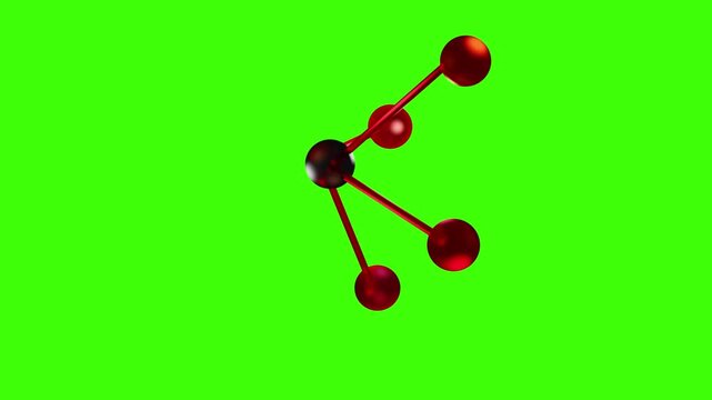 Lead II Oxide Molecules Floating over Green Background