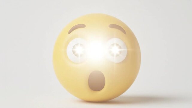 3D eureka idea emoji animation for creative business marketing and startup innovation video