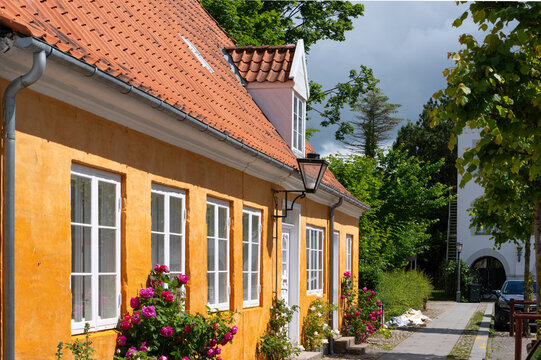 Christiansfeld, Sonderjylland, D&auml;nemark. Historische Stadtansicht