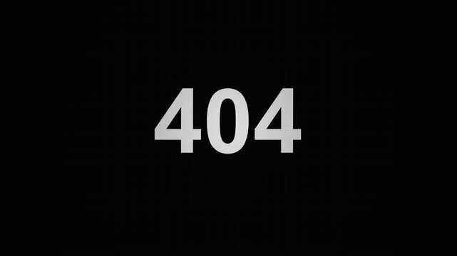Animated Error 404 Page Not Found Glitch Effect