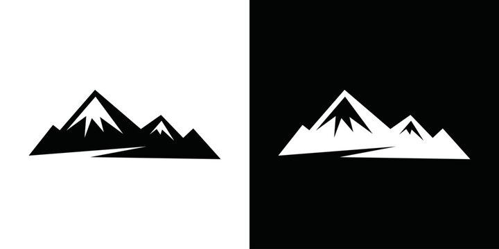 modern simple mountain logo vector