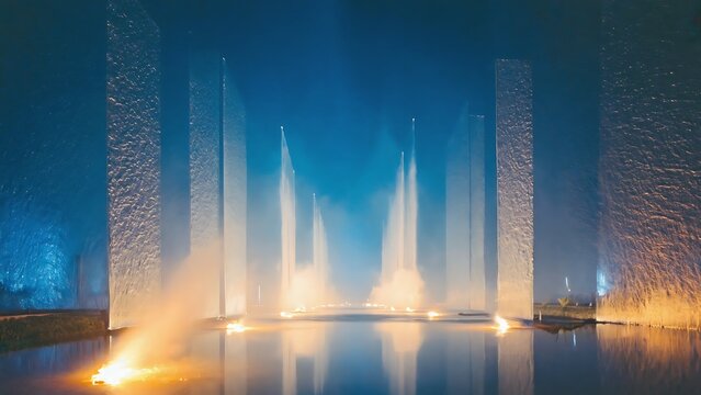 Illuminated water show