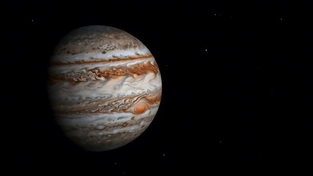 High resolution image of jupiter planet in space
