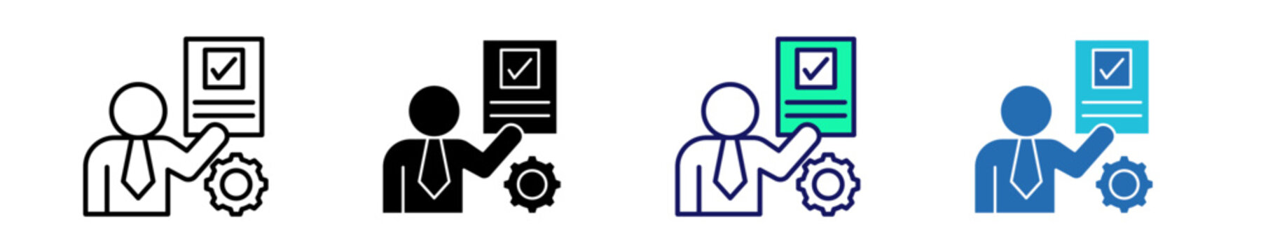 Task Approval Icon Set Multiple Style Collection