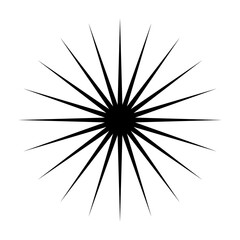 Naklejka premium PNG Radiant black starburst graphic, transparent background
