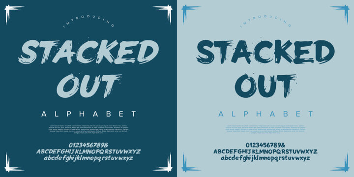 Stacked Out distressed dry brush grunge display font for extreme sports and poster design